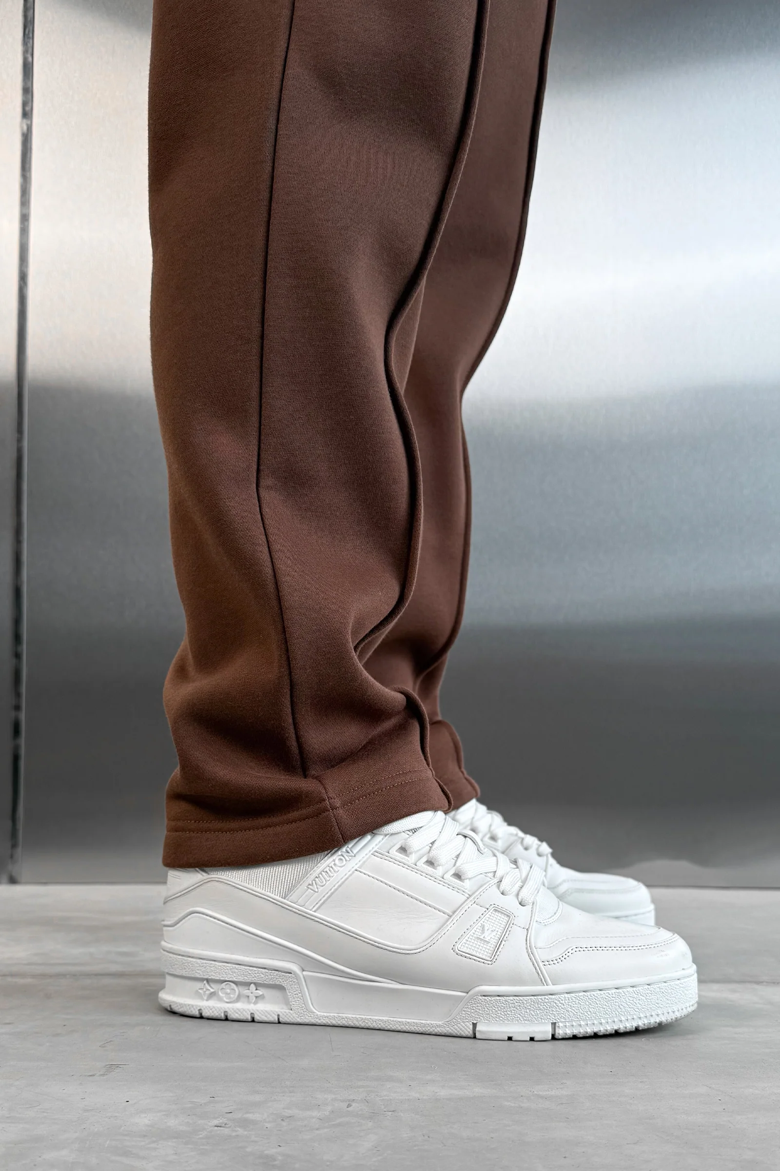 Relaxed Pintuck Joggers - Mocha - Image 4