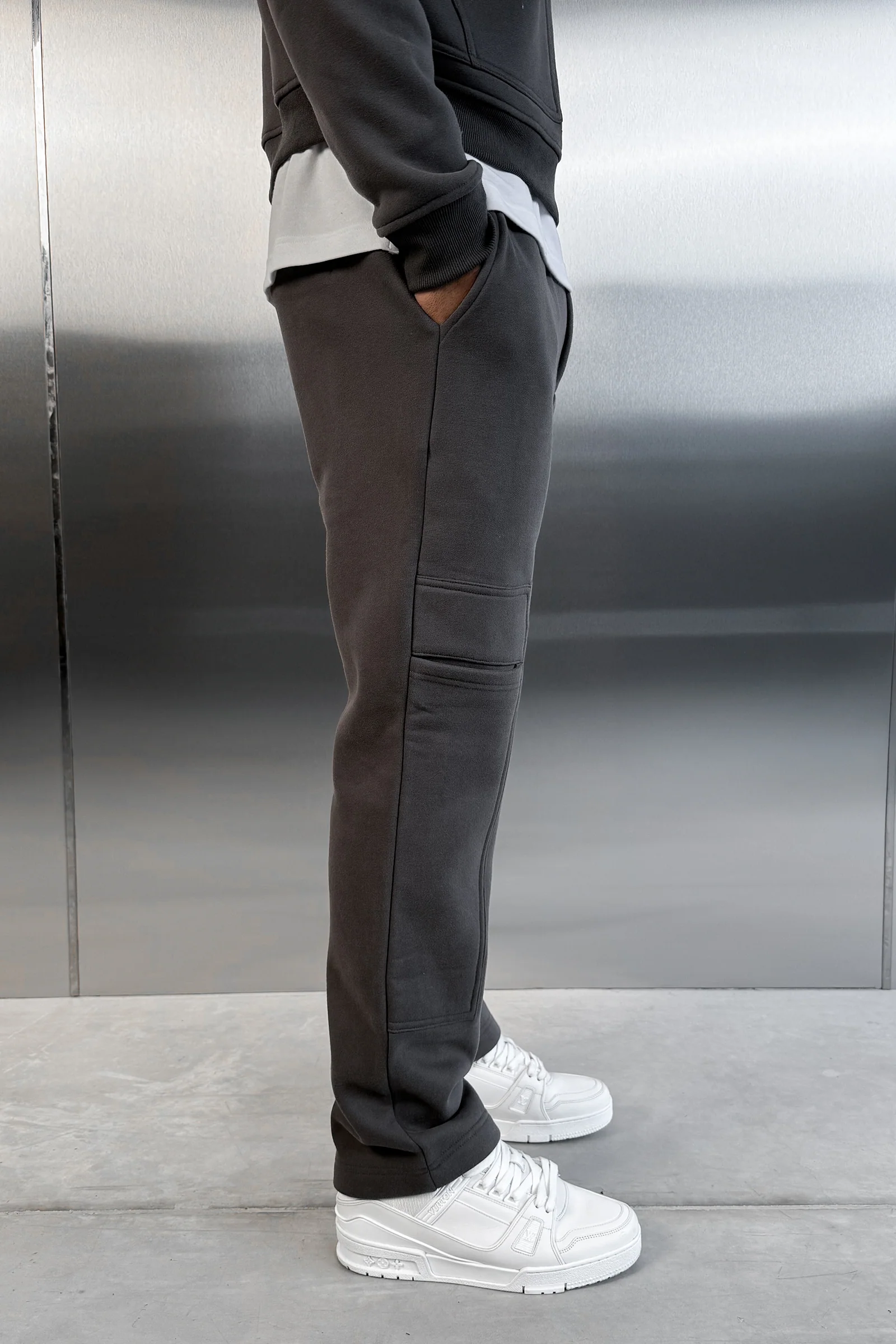 Carpenter Straight Leg Jogger - Charcoal - Image 2
