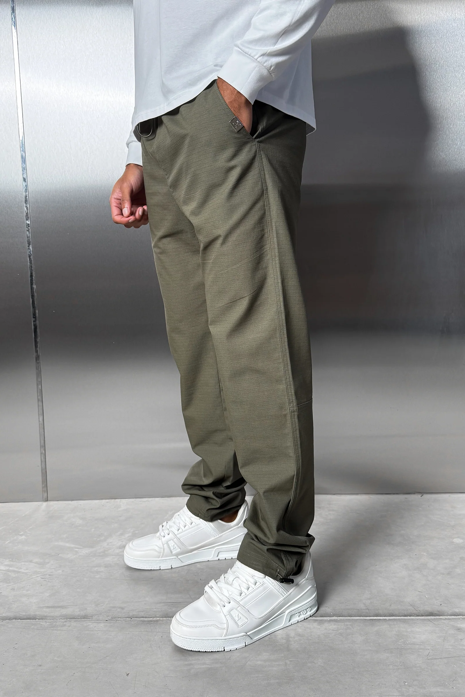 Essential Ripstop Straight Leg Cargo Pant - Khaki - Image 4