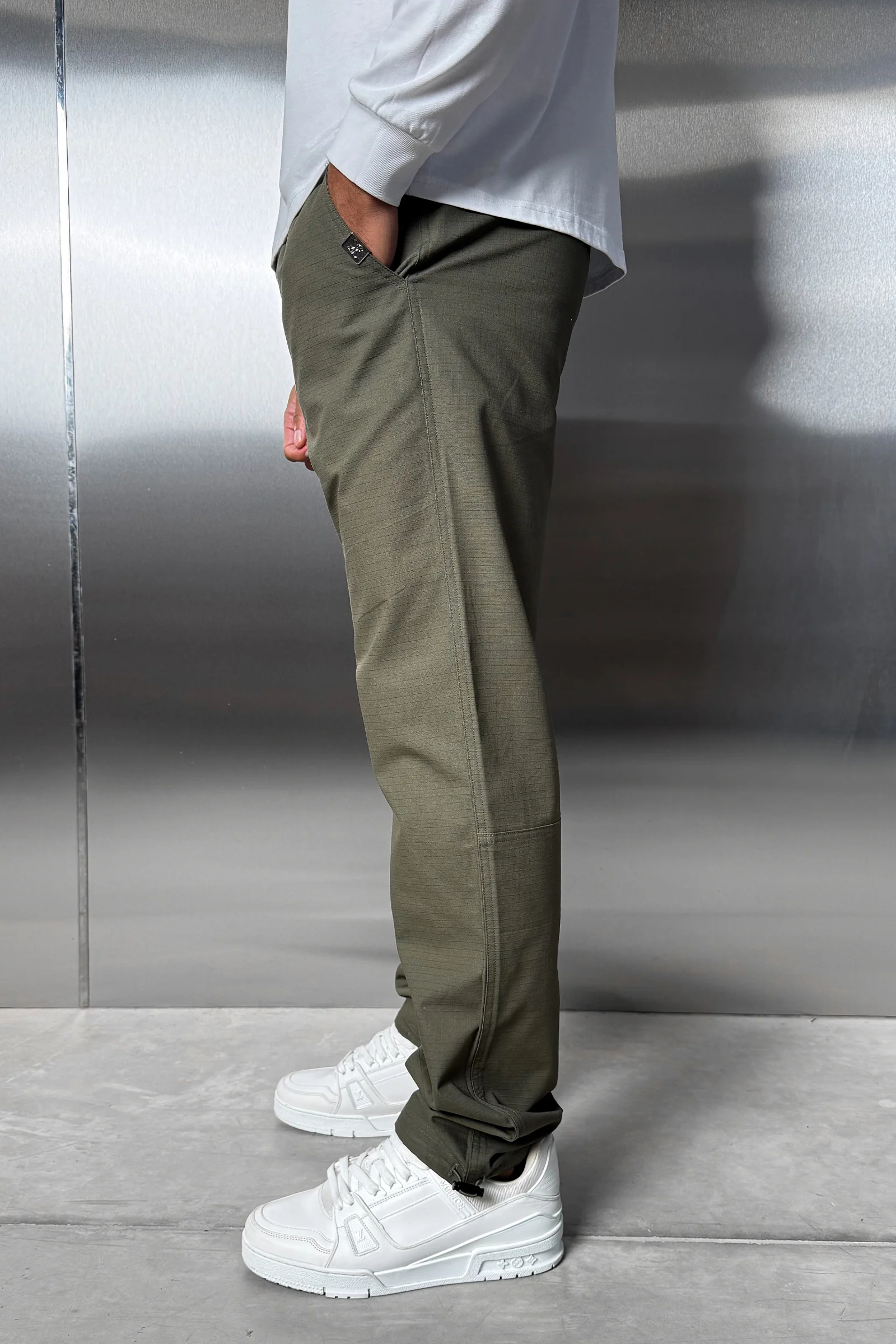 Essential Ripstop Straight Leg Cargo Pant - Khaki - Image 5