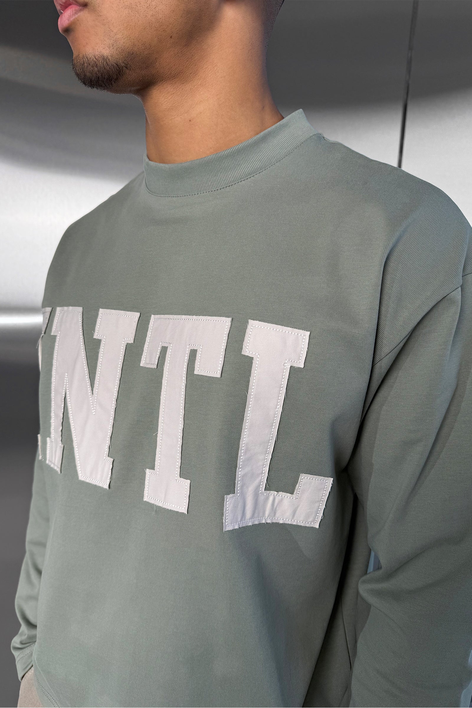 INTL Boxy Long Sleeve T-Shirt - Khaki - Image 6