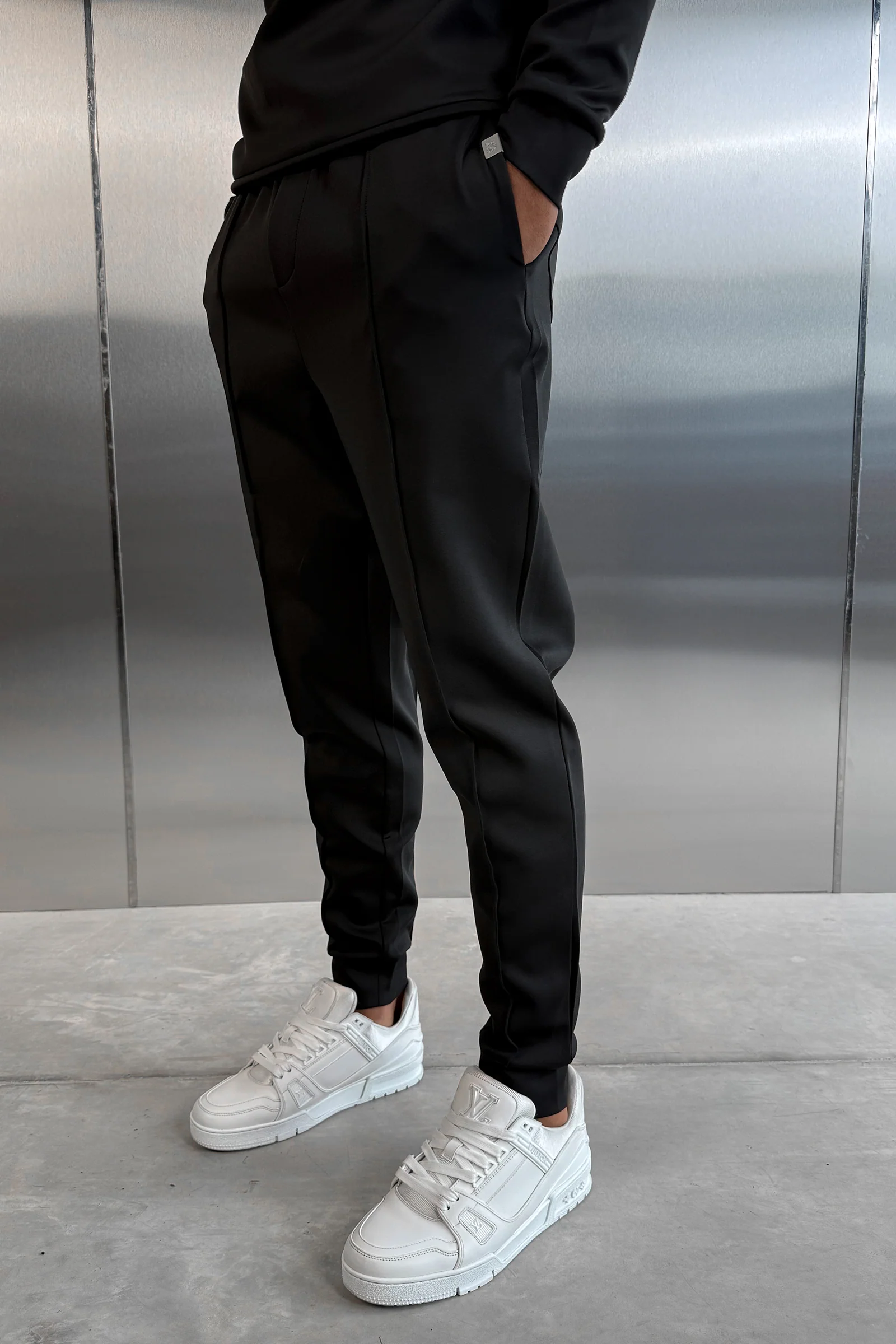 Scuba Pintuck Joggers - Black - Image 3