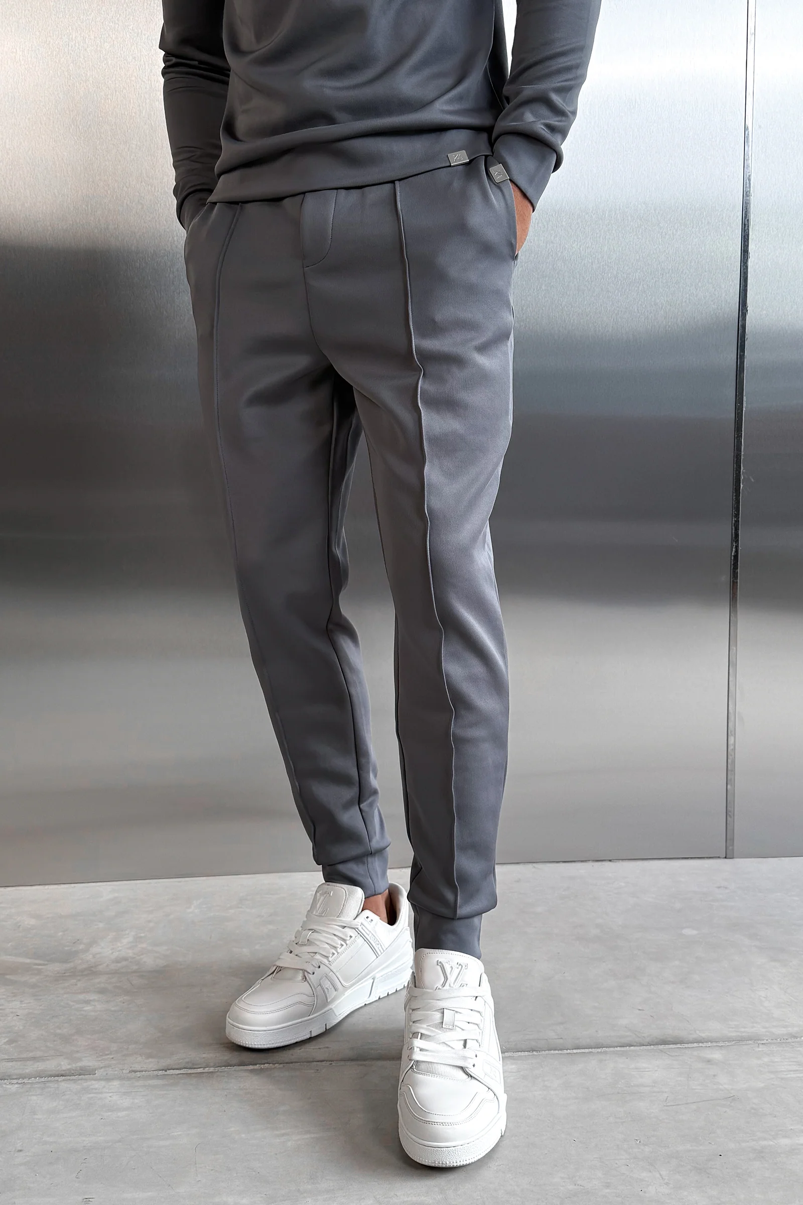 Scuba Pintuck Joggers - Charcoal - Image 3