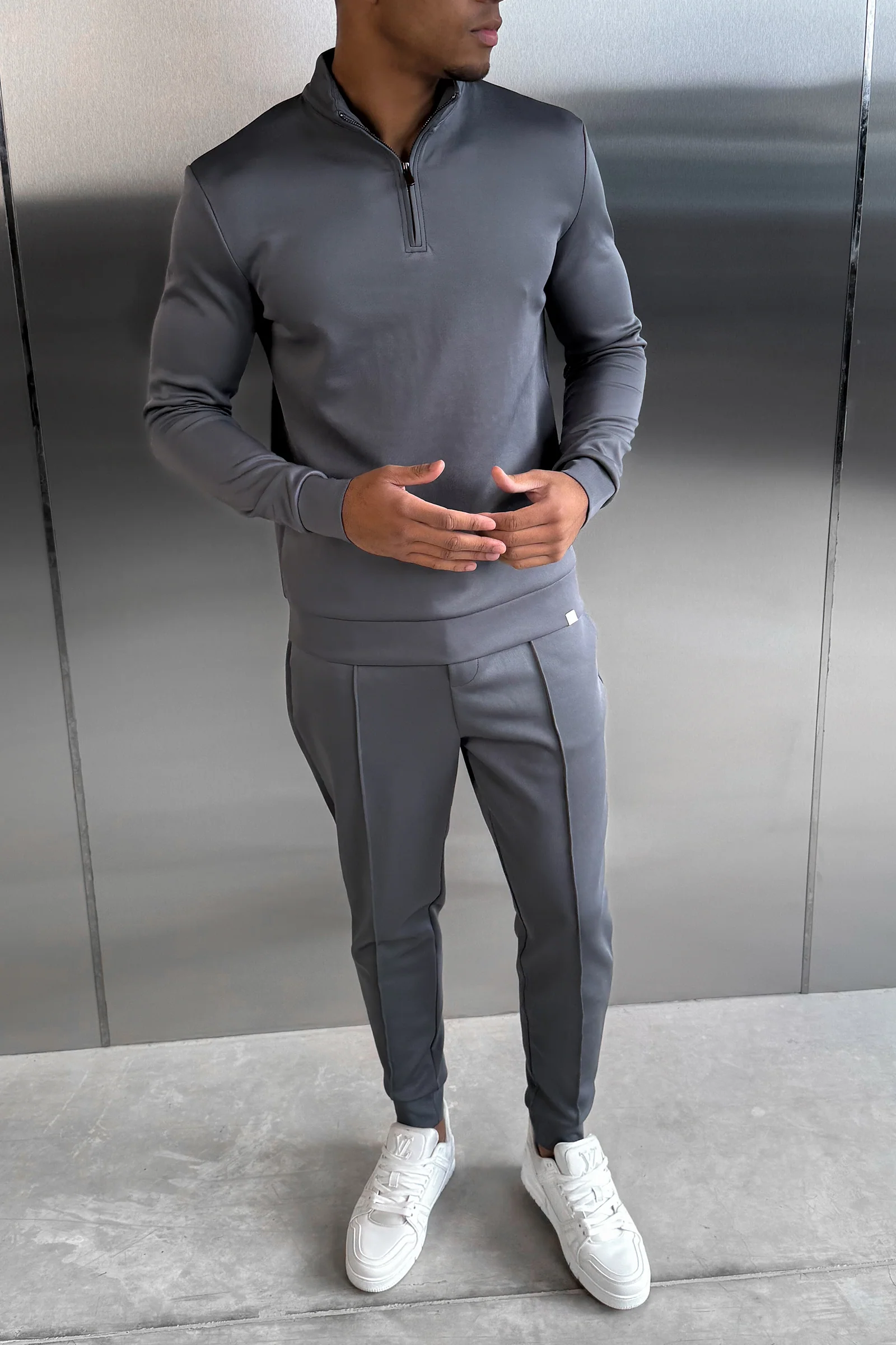 Scuba Pintuck Joggers - Charcoal - Image 4