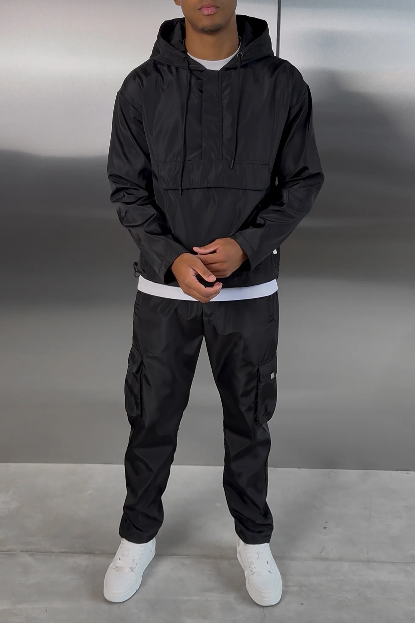 Matte Nylon Cargo Pant - Black - Image 5