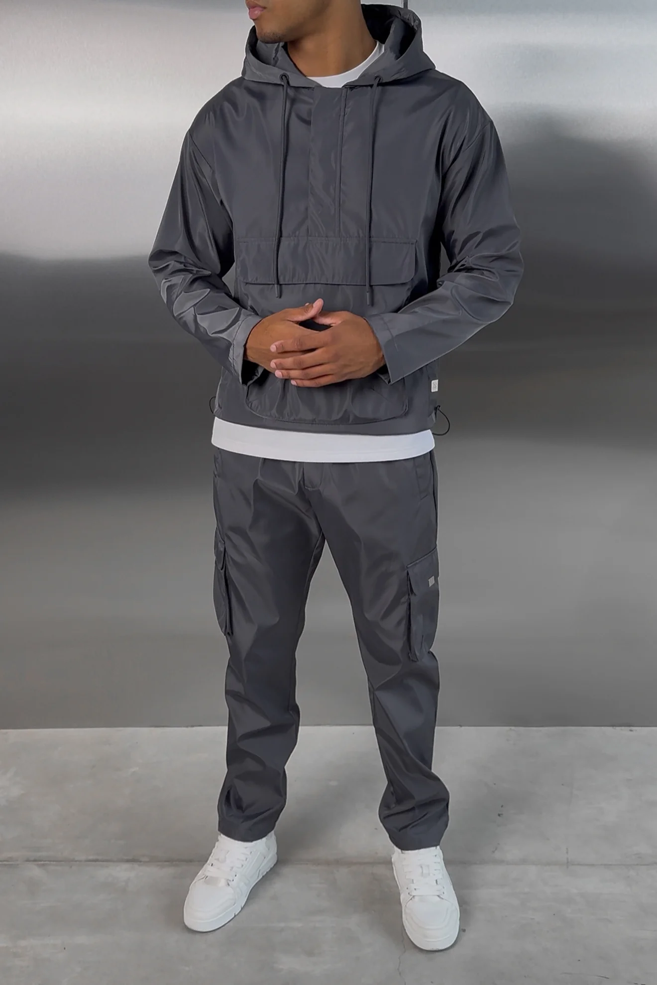 Matte Nylon Cargo Pant - Charcoal - Image 5