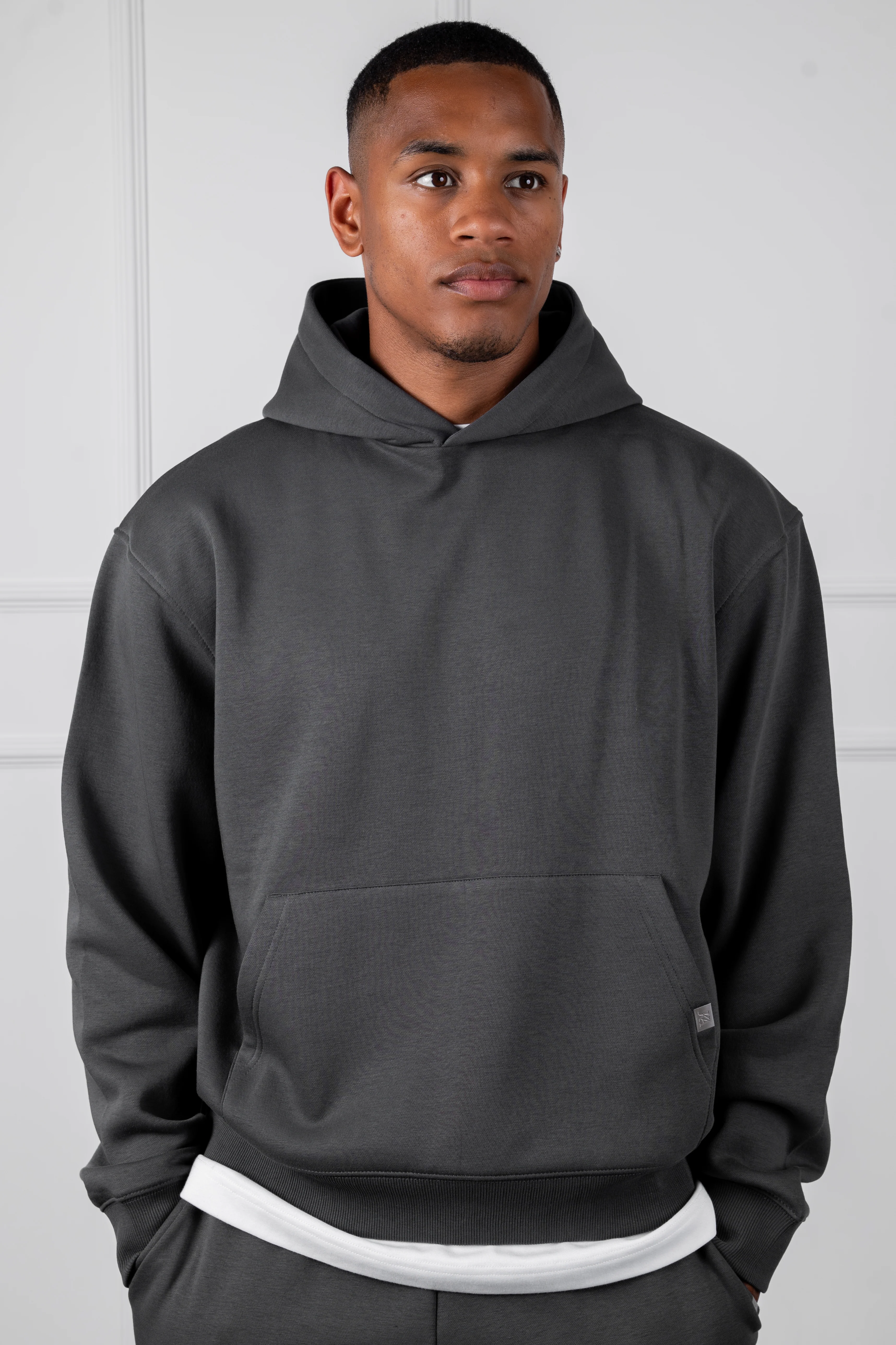 Oversized Boxy Hoodie - Charcoal - Image 4