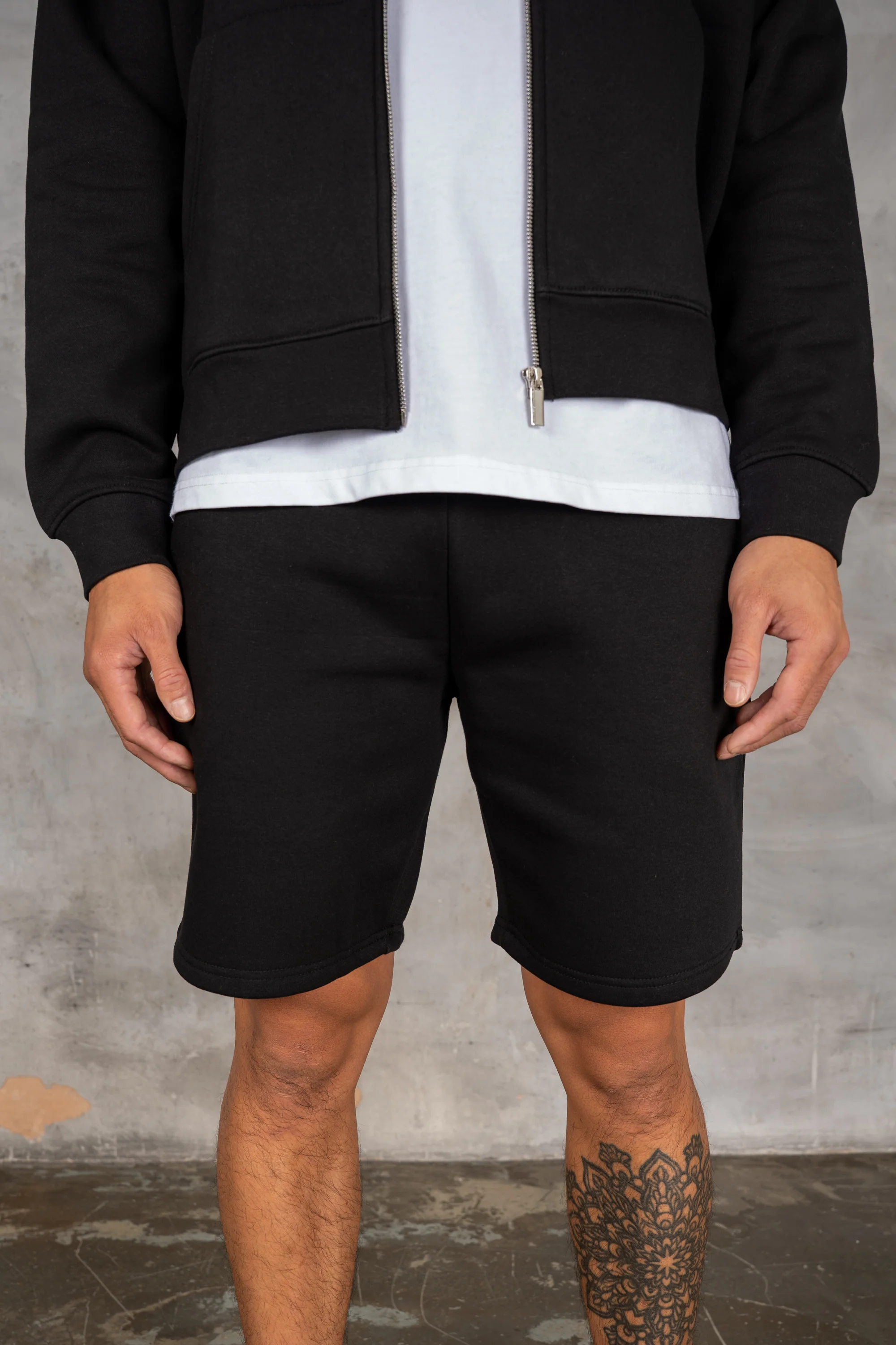 Oversized Boxy Zip Through Hoodie - Black - Image 6