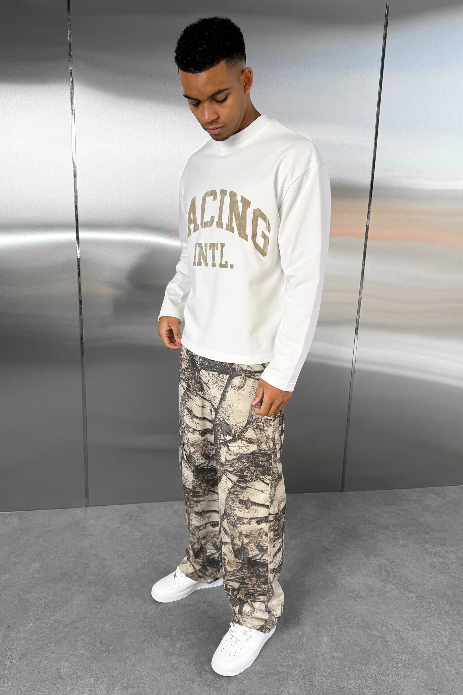 Racing Boxy Long Sleeve T-Shirt - White - Image 10