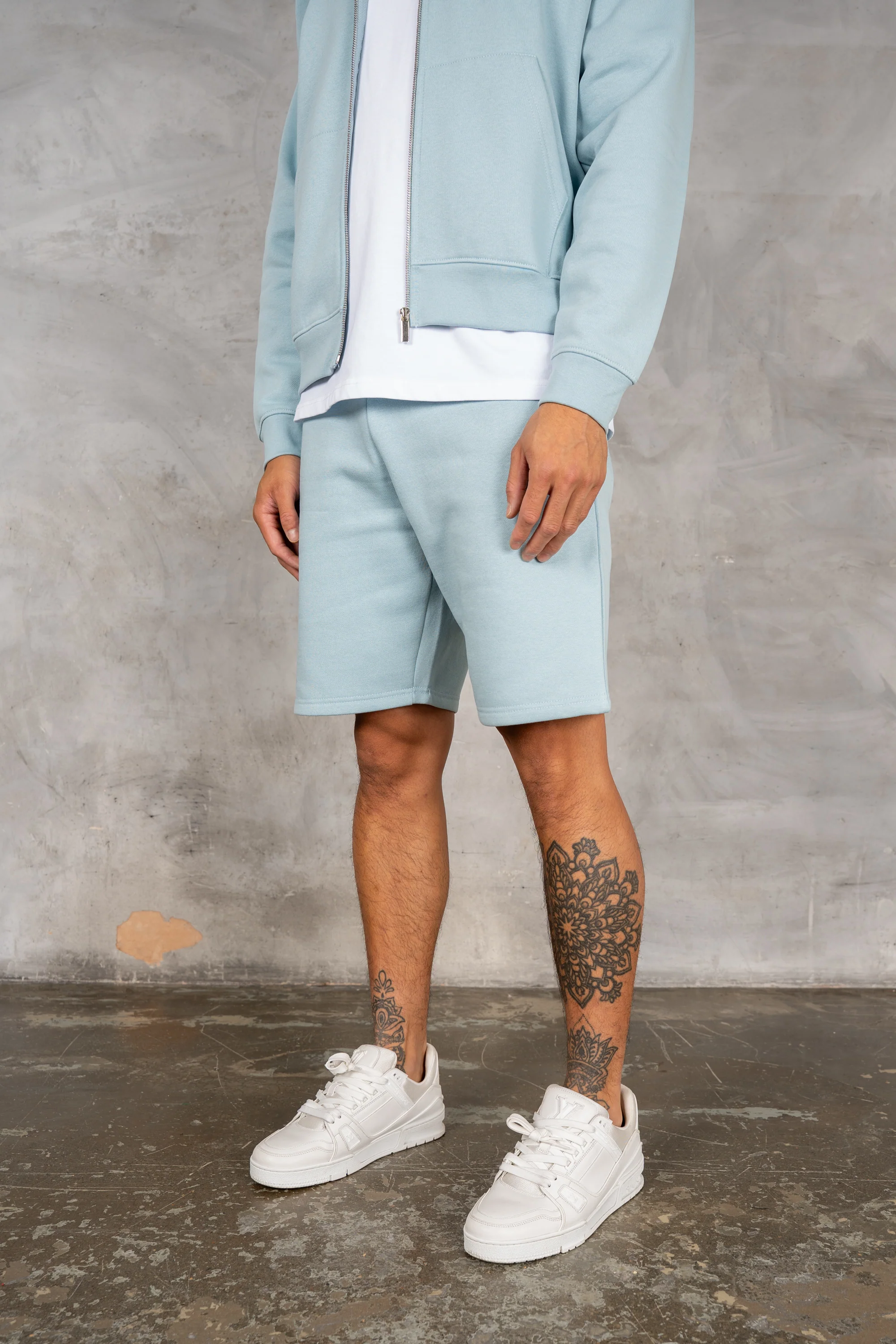 Relaxed Fit Shorts - Light Blue - Image 3