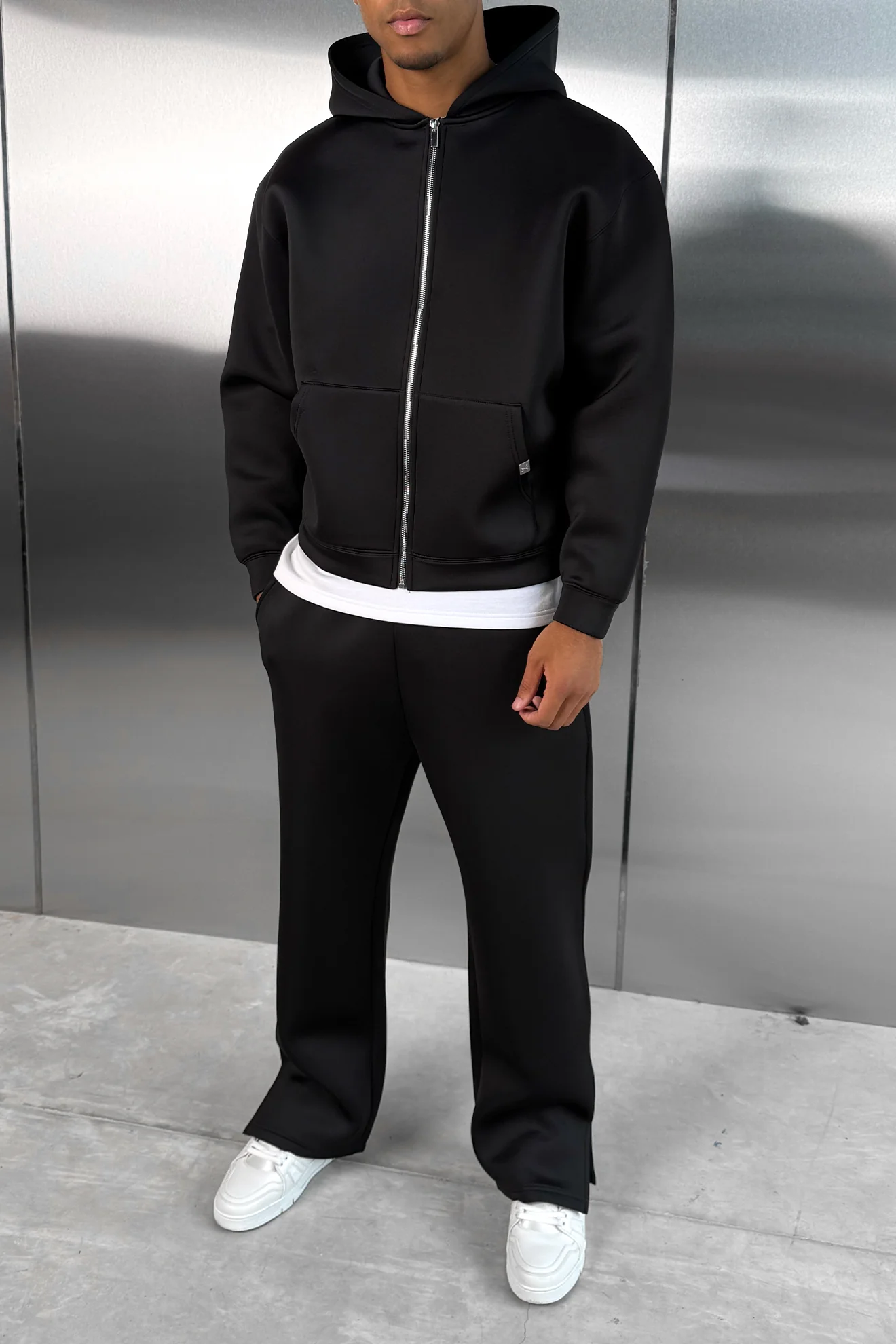Scuba Split Hem Jogger - Black - Image 4