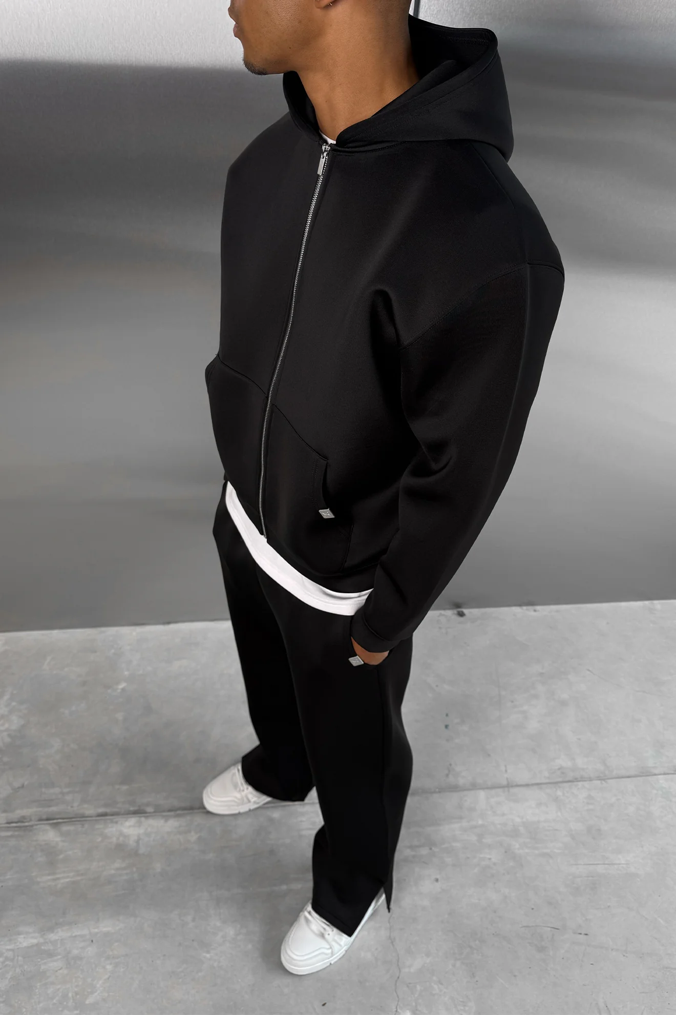 Scuba Split Hem Jogger - Black - Image 5