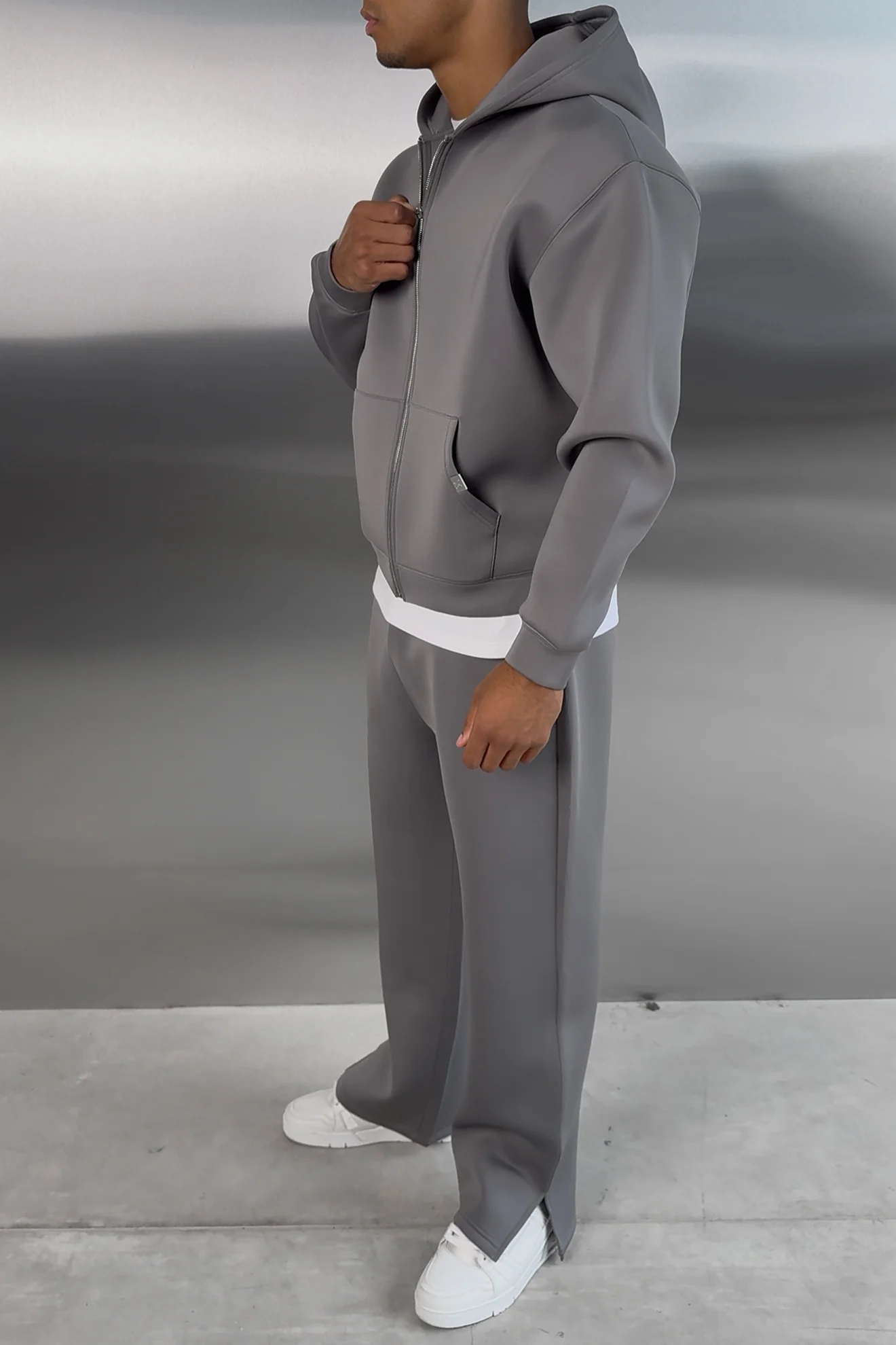 Scuba Split Hem Jogger - Grey - Image 3