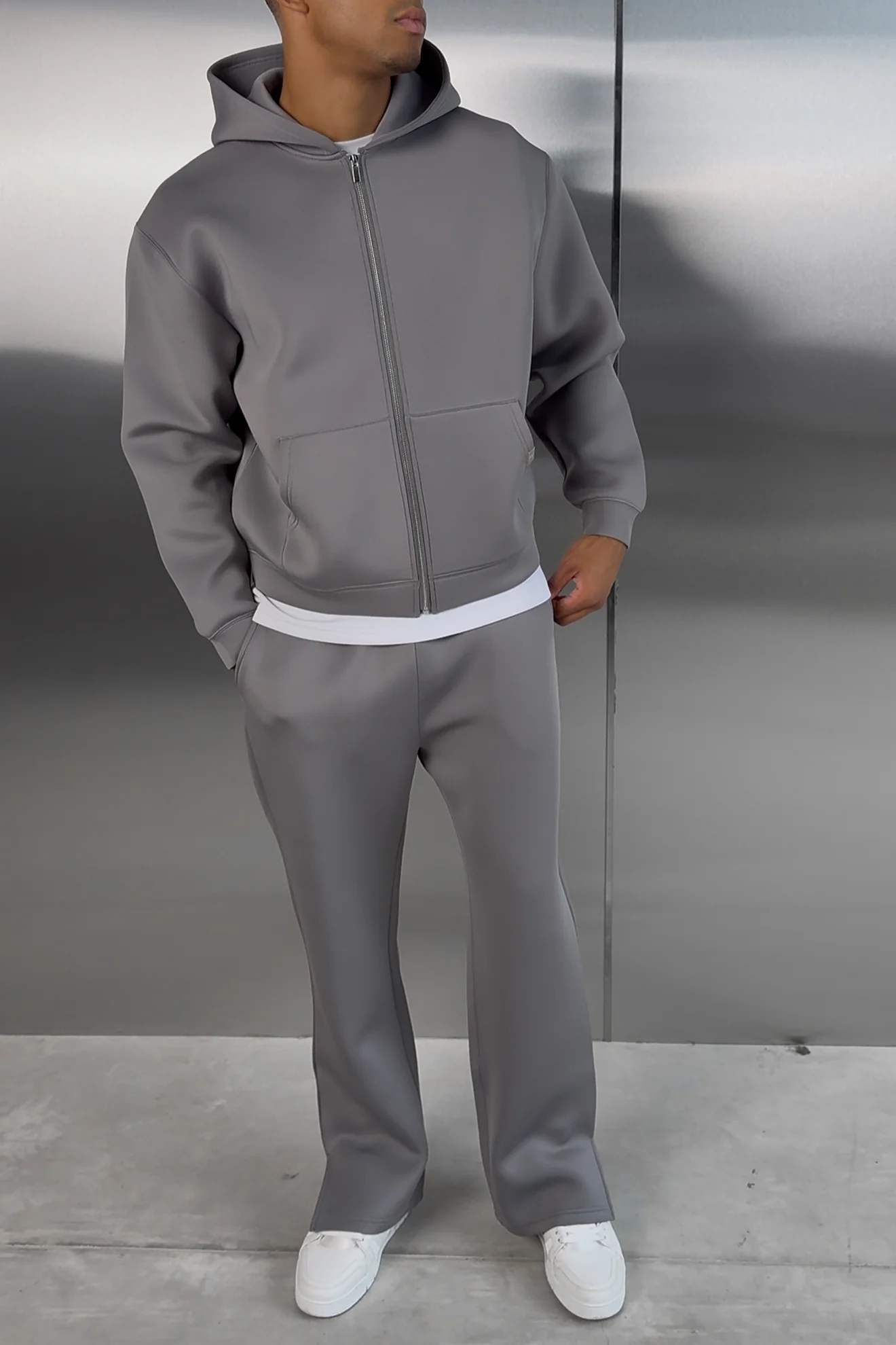 Scuba Split Hem Jogger - Grey - Image 4