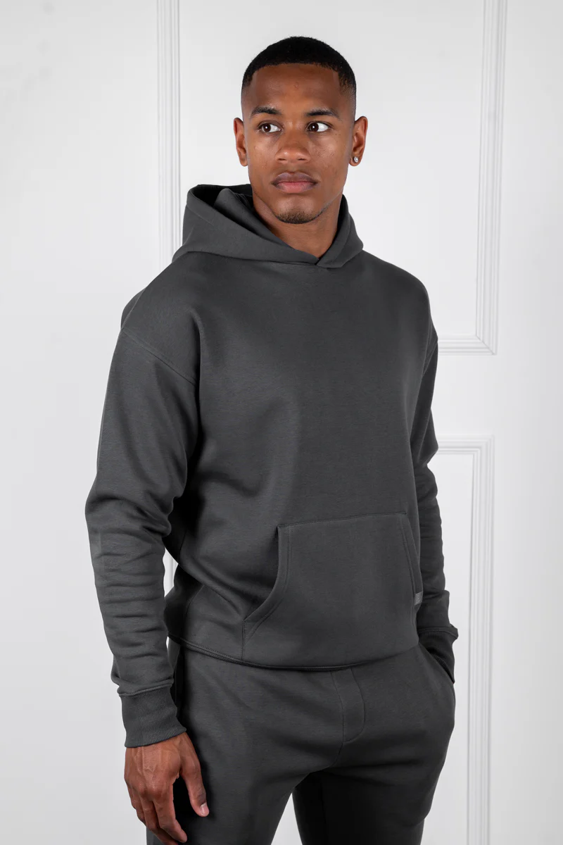 Slim Fit Hoodie - Charcoal - Image 6