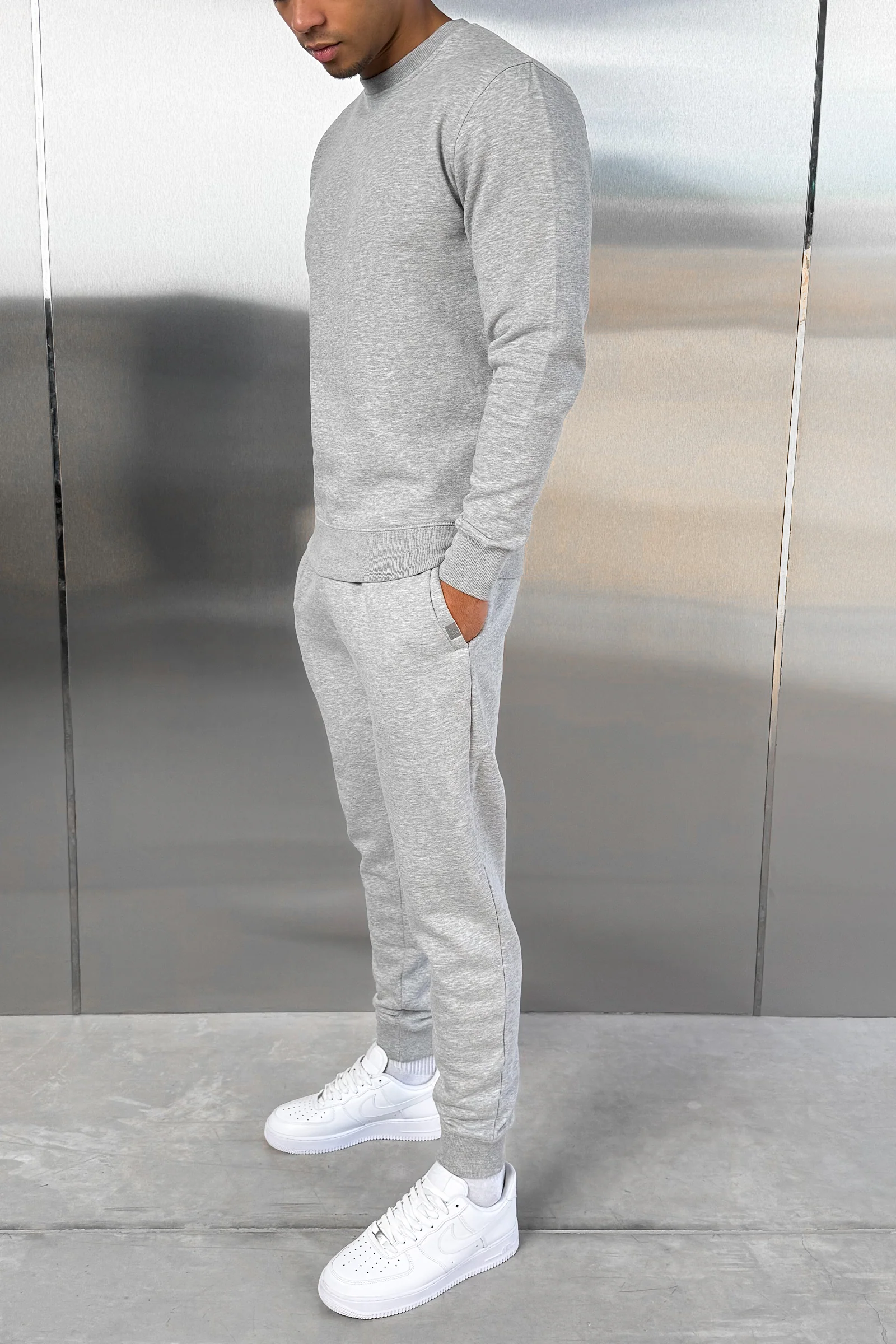 Slim Fit Jogger - Grey Marl - Image 8