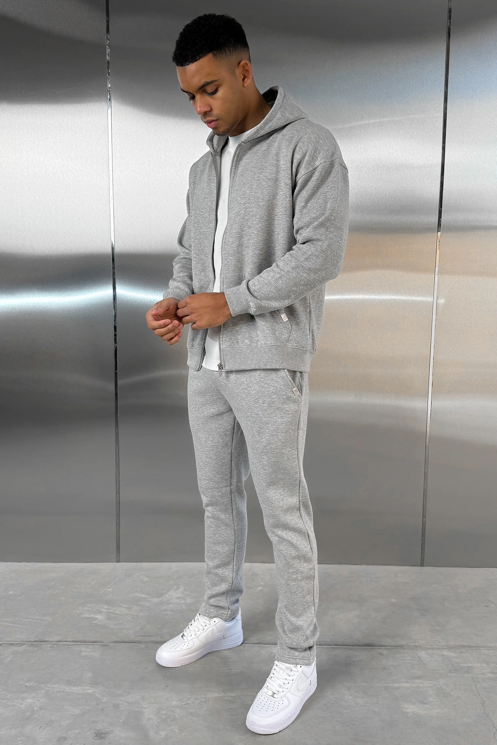 Straight Leg Jogger - Grey Marl - Image 3
