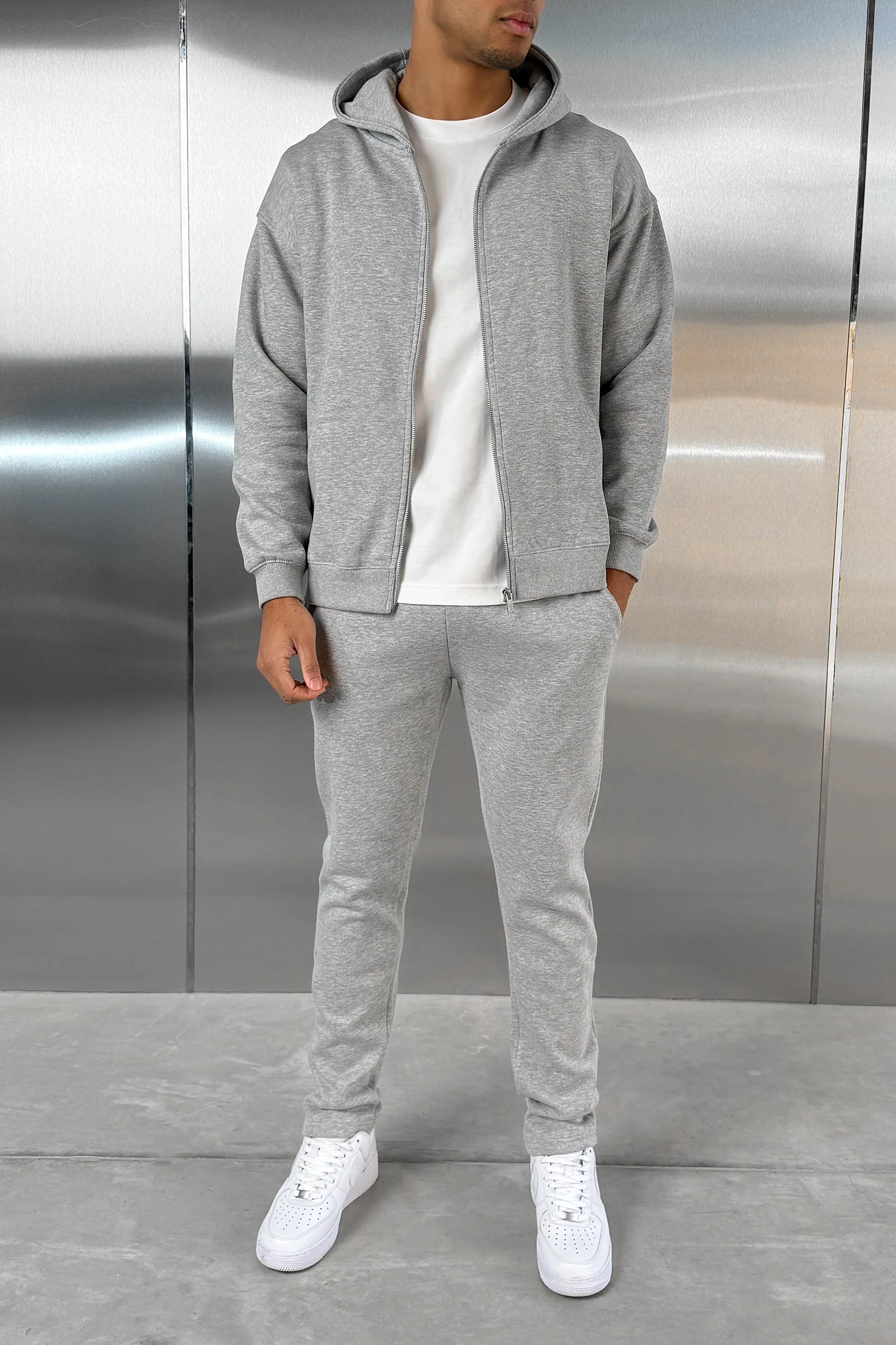 Straight Leg Jogger - Grey Marl - Image 4