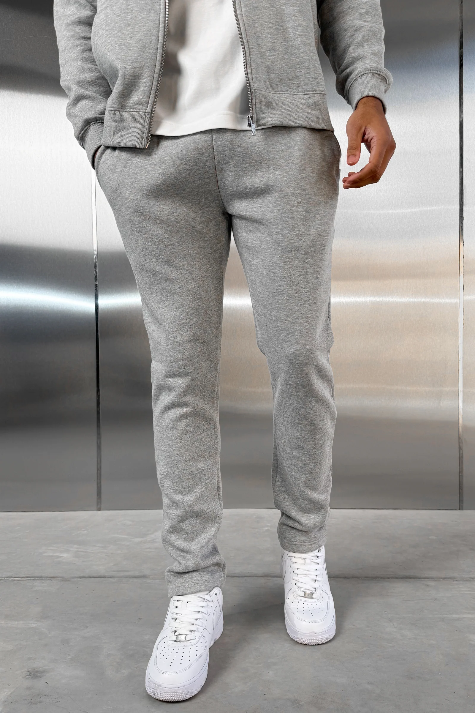 Straight Leg Jogger - Grey Marl - Image 5