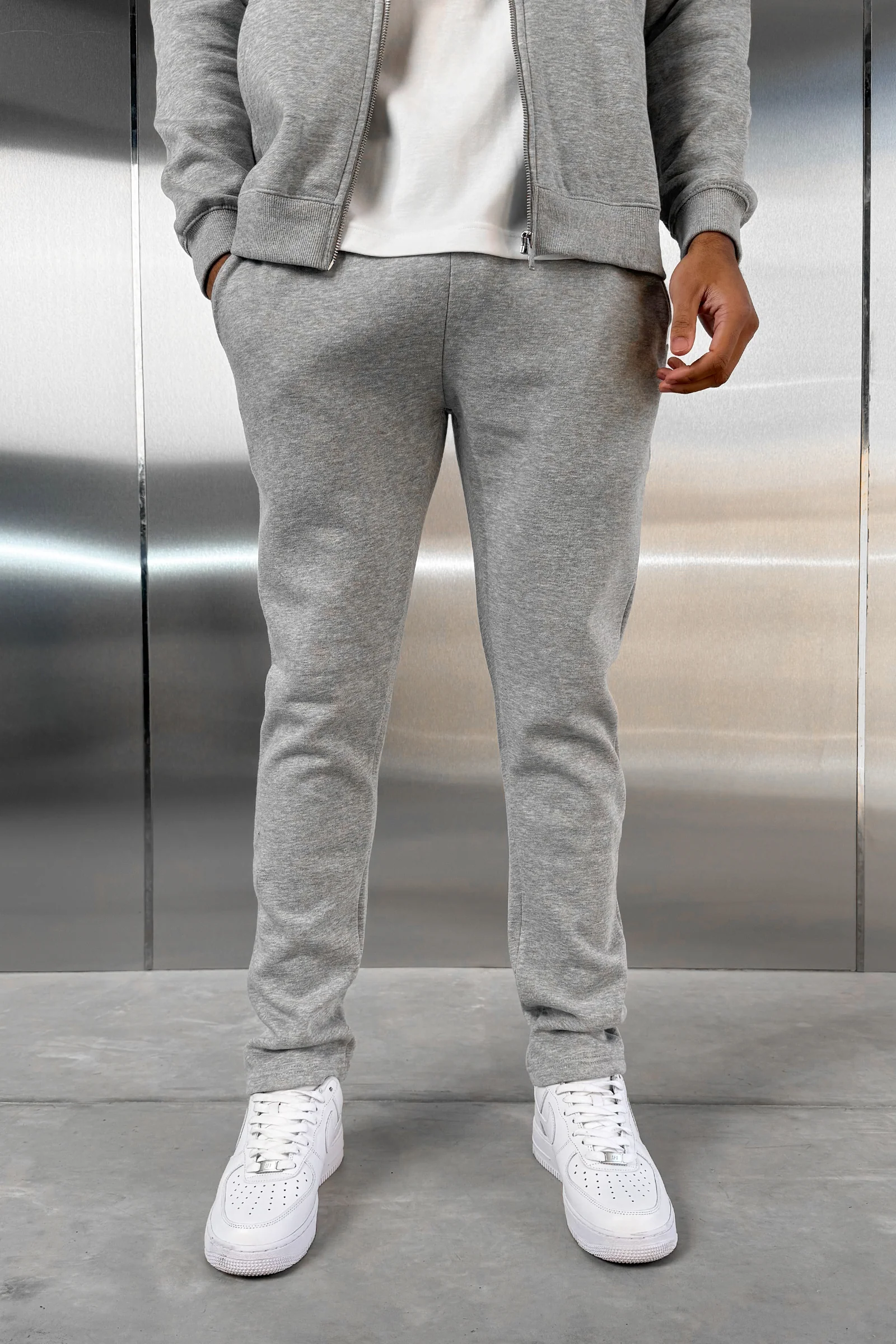 Straight Leg Jogger - Grey Marl - Image 6